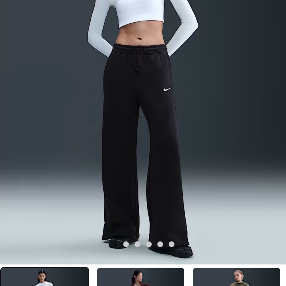 Nike Phoenix High Rise Fleece wide leg sweatpants